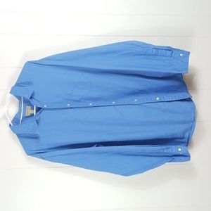 Sonoma Blue Button Down Shirt Long Sleeve Dress Shirt Men's XL  A45